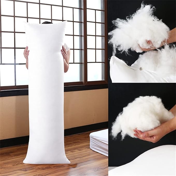 60x180cm Long Dakimakura Hugging Body Pillow Core - White Inner Pillow Insert