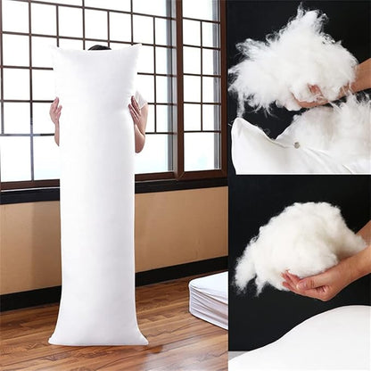 60x180cm Long Dakimakura Hugging Body Pillow Core - White Inner Pillow Insert