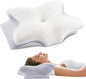 Cervical Pillow for Neck Pain Relief - Cooling Memory Foam Neck Pillows for Sleeping, Ergonomic Neck Support Pillow for Side Back Stomach Sleeper with Washable Pillowcase & 2 Different Heights