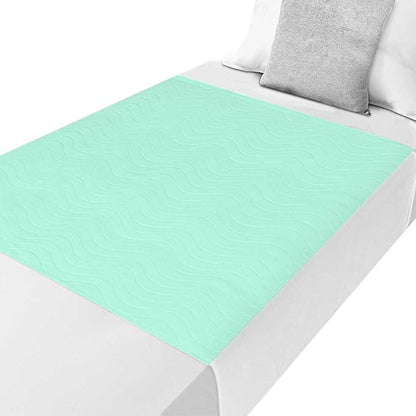 Bed Pads Washable Waterproof for Incontinence Adults, Reusable Wetting Pad Mattress Protector Underpads Tuckable Quick Dry, Fits Full Size Bed, 36" x 54", Green