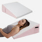Wedge Pillow for Headboard, 7.5’’ Triangle Elevated Bed Wedge Pillow for Acid Reflux Relief, Sleeping, Post Surgery, Back Pain Relief, Snoring, Soft Memory Foam Top & Washable Breathable Cover, Pink