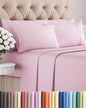Queen 6 Piece Sheet Set - Comfy Breathable & Cooling - Ultra-Soft Hotel Luxury Bedding Set w/ 8-16 Inch Deep Pockets - 1 Flat & 1 Fitted Sheet & 4 Pillowcases - Wrinkle Free & Easy Care - Light Pink