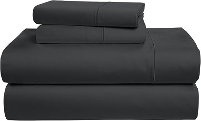 LANE LINEN 100% Egyptian Cotton Sheets King Size, Fully Elasticized Reinforced Seams Extra Deep Pocket King Sheet, No Pill Fade Resistant Cooling Sheets King Size - Moonless Night
