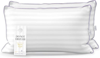 Queen Anne Hotel Collection Pillows – Luxury Down Alternative Bed Pillows (2-Pack, King Soft) – Ultimate Comfort, Hypoallergenic, Made in The USA