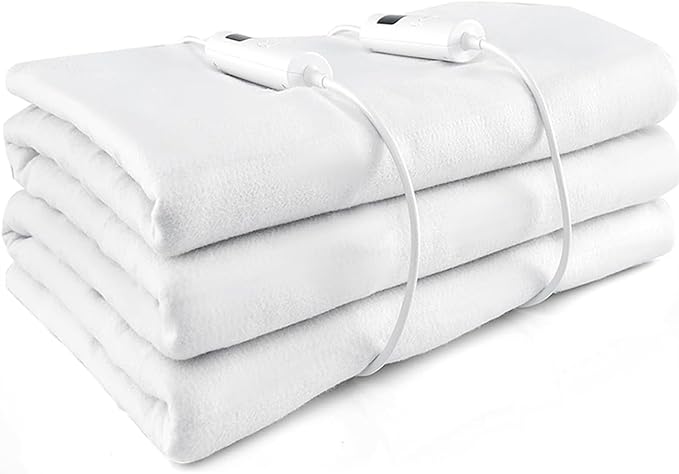 MAT EXPERT Heated Mattress Pad King, Machine Washable Electric Mattress Pad w/Dual Controller, 9 Heat Settings & 9H Auto Shut-Off, Overheat Protection, Fit Up to 10”, Bed Warmer, 80” x 78”, White
