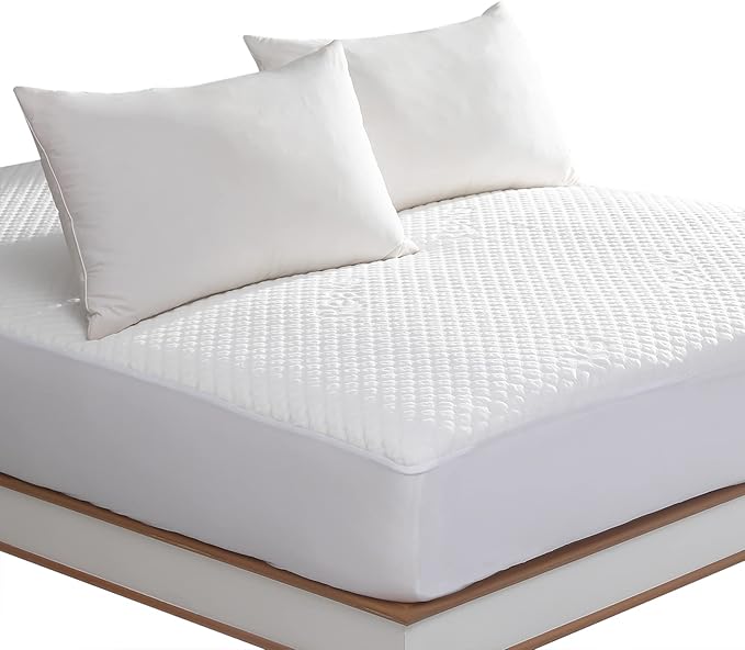 California King Size Waterproof Mattress Protector Fitted Mattress Pad Cover with Deep Pocket Up to 18''