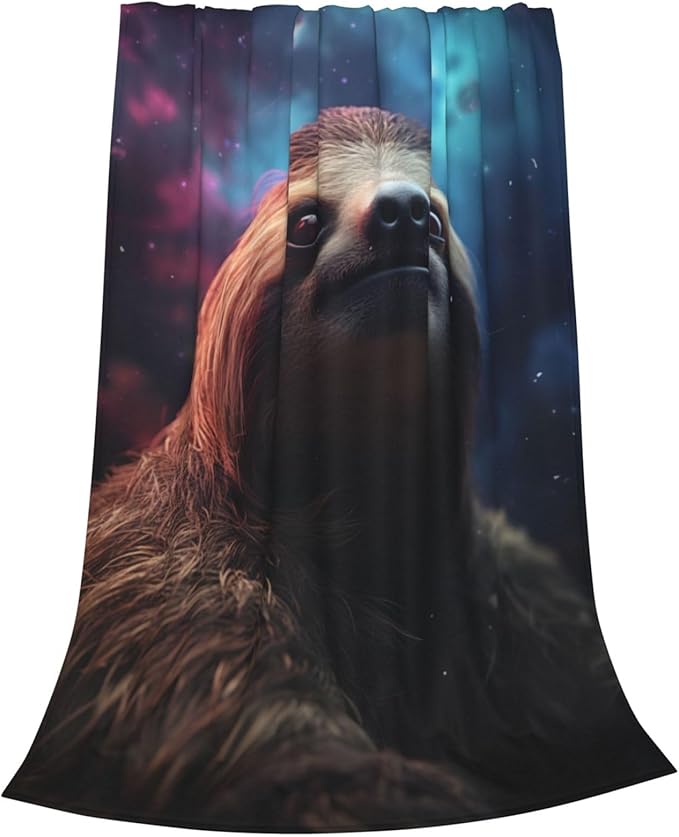 Cute Galxay Sloth Blanket Gifts for Kids Adults Women Flannel Throw Blankets for Home Couch Bed Sofa Soft Fuzzy Lightweight Decor All Season 60x50 Inches