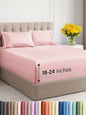 Extra Deep Twin XL Sheet Set - 4 Piece Breathable and Cooling Sheets - Hotel Luxury Bed Sheets Set - Easy Fit - Soft, Wrinkle Free and Comfy Sheets Set - Baby Pink Sheet Set with Extra Deep Pockets