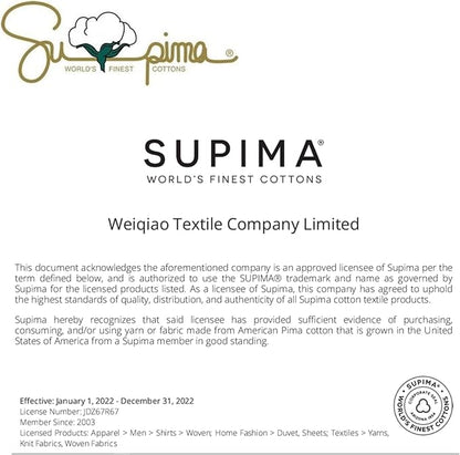 100% Supima Cotton Sheets 600 Thread Count,Bed Sheet Set King Size Sheets 4 Pieces,Soft & Silky Sateen Weave, Fits Mattress Up to 18",Deep Pocket, Breathable & Fade Resistant(Ivory,King)