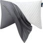 Sidney Sleep Mini Size Curved Pillow Covers - Full Length Zipper Closure - Premium Soft Brushed Microfiber (Travel Mini, Grey)