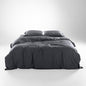 Olive + Crate Tencel Eucalyptus Cooling Duvet Cover Set - Hypoallergenic, Lyocell Tencel Duvet Cover - Soft, Temperature Regulating with Hidden Button Closure & Corner Ties - King Size [Charcoal]