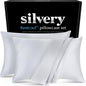 Silvery Restcool™ Silver Infused Cooling Pillowcase Set - 2 Pack Self-Cooling Pillowcases with Silvery Technology™ for Hot Sleepers & Night Sweats (Gray, King (U.S. Standard))