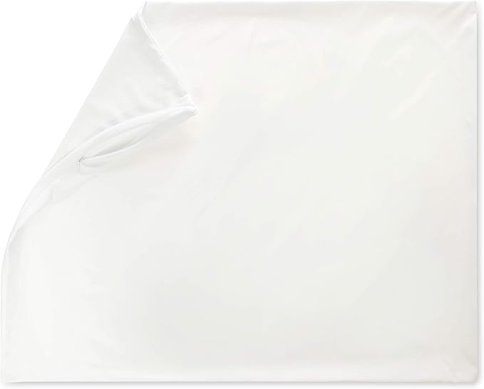 Cover Only for Premium Microbead Bed Pillow, X-Large Extra Smooth - Ultra Comfortable Sleep with Silk Like Anti Aging Cover 85% Spandex/ 15% Nylon Breathable, Cooling Pure White