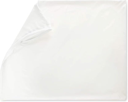 Cover Only for Premium Microbead Bed Pillow, X-Large Extra Smooth - Ultra Comfortable Sleep with Silk Like Anti Aging Cover 85% Spandex/ 15% Nylon Breathable, Cooling Pure White