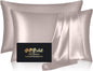 Silk Pillowcase 2 Pack, Mulberry Silk Pillow Cases Queen Size Set of 2, Anti Acne Silk Pillowcase for Hair and Skin, Natural Silk Satin Pillowcases for Sleeping Women 2 Pack with Zipper, Taupe