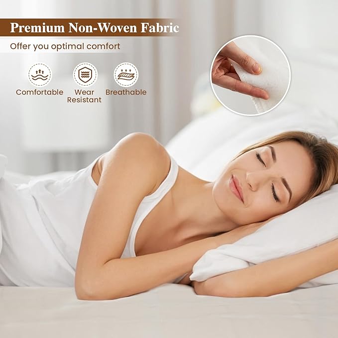 DORTALA Heated Mattress Pad Twin, Electric Mattress Pad Bed Warmer with 9 Heat Settings & 9H Auto Shut-Off, Overheat Protection, Fit Up to 10", Machine Washable, 76" x 39", White