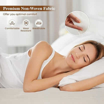 DORTALA Heated Mattress Pad Twin, Electric Mattress Pad Bed Warmer with 9 Heat Settings & 9H Auto Shut-Off, Overheat Protection, Fit Up to 10", Machine Washable, 76" x 39", White
