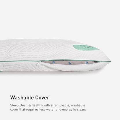 Bedgear Level Cuddle Performance Pillow - Firm Bed Pillow for Side Sleepers - Moisture Wicking Removable Cover - Size 0.0