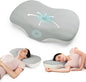 Cervical Pillow for Neck and Shoulder Support, Ergonomic Memory Foam Contour Pillows with Adjustable Dual Heights & Breathable Cover for Side Back Stomach Sleepers(Grey)
