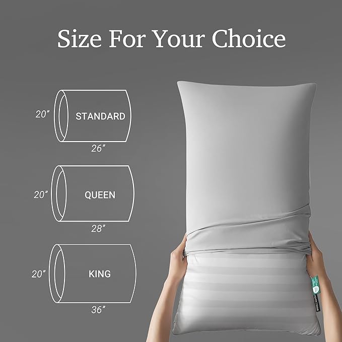 Hotel Grand White Luxury Feather Down Fluffy Bed Pillows 500 Thread Count Queen Size Pillows Set of 2 Pack Machine Washable 100% Cotton Breathable for Side/Back Sleeper Pillows,20" X28"(2 Pack)