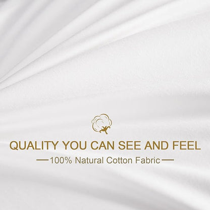 Goose Down Body Pillows for Adults, Large Body Pillow for Side Sleeper, Hugging Feather Body Pillow Insert, Cooling Full Length Long Pillow for Bed with 100% Organic Cotton Shell, White 20"x54"