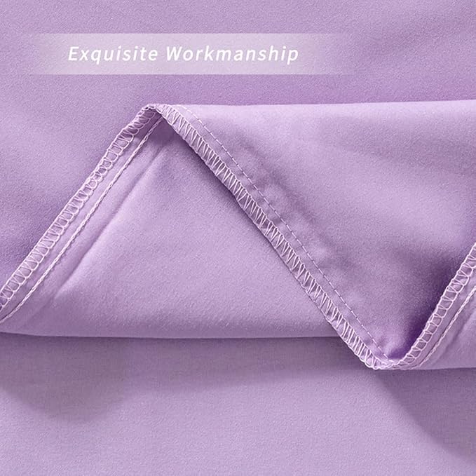 2 Pack Body Pillowcase 20 x 48 Inches Soft Comfortable Not Shrink Microfiber Body Pillow Cover, Purple Body Pillow Cover with Hidden Zipper Closure