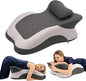 Memory Foam Ergonomic Wedge Pillow, Squat Pillow, Prone Pillow for Sleeping, Reading Pillow for Bed, Ideal for Massage, with Removable Cover, Back Support, Multi-Functional Memory Foam (Grey)