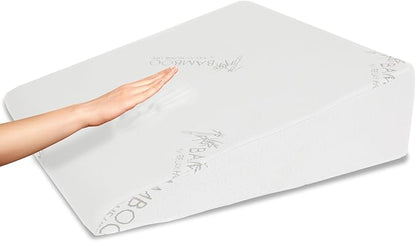 7.5 Inch Bed Wedge Pillow for Acid Reflux or Sleeping | 1.5 Inch Memory Foam Top with Stay Cool Cover | Incline Leg Elevation Pillows | Ideal for Gerd, Heartburn, and Snoring (25" Wx26 Lx7.5 H)