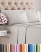 Full 6 Piece Sheet Set - Comfy Breathable & Cooling - Ultra-Soft Hotel Luxury Bedding Set w/ 8-16 Inch Deep Pockets - 1 Flat & 1 Fitted Sheet & 4 Pillowcases - Wrinkle Free & Easy Care - French Grey