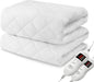 Heated Mattress Pad Queen Size, Electric Mattress Pad Cover w/Dual Control 8 Heating Settings, Bed Warmer w/ 4 Auto Shut Off Settings, UL Certified, Deep Pocket, Machine Washable, White