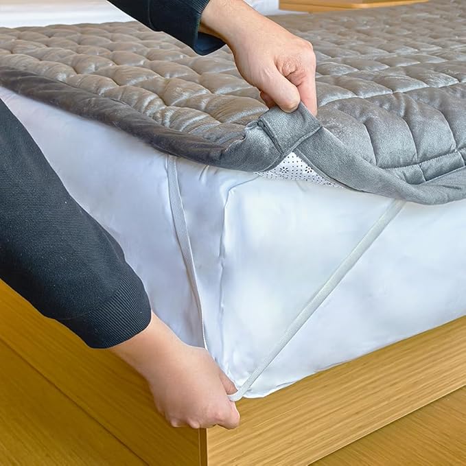Graphene Heating No Electric Mattress Pad,Provide Sustained Warmth in Cold Weather,Reduce Heat Loss,Rapid Heating Up,King Queen Adult Warm Mattress Pad Topper (76 x 84 inches)