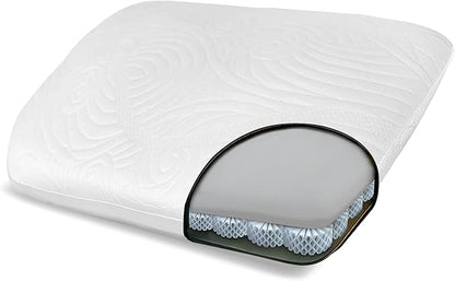 Dormeo True Evolution Bed Pillow - Low Profile Flat Cooling Pillow with Breathable Technology, for Stomach and Back Sleepers