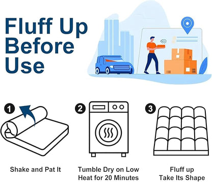 COONP Twin Mattress Topper, Extra Thick Pillowtop, Cooling Plush Mattress Pad Cover Cotton Top Bed Topper Protector with 8-21 Inch Deep Pocket