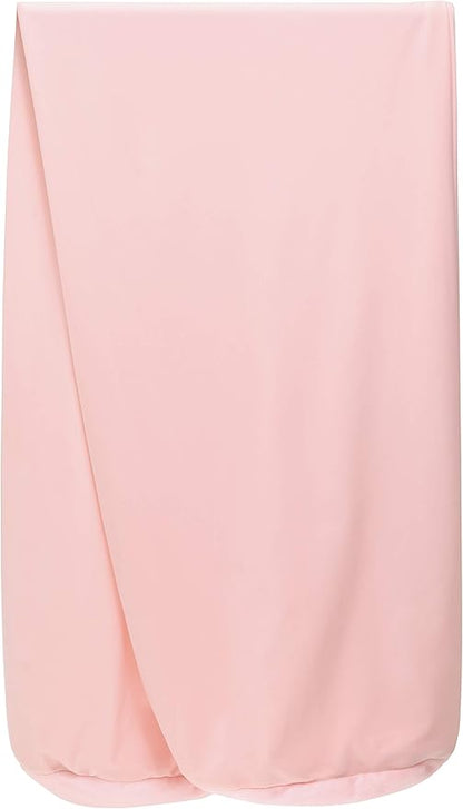Case Only - Body Pillow Cover Stylish Silky Super Soft - 85% Spandex/ 15% Nylon Blend, Beauty - Breathable Pillowcase - Gentle on Hair Size 48 X 8, Cream Peach