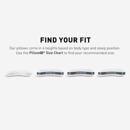 Bedgear Storm Cuddle Curve Performance Pillow - Size 2.0 - Cooling Bed Pillow for Side Sleepers - Medium Firmness- Washable and Removable Cover - 20" W x 26" L