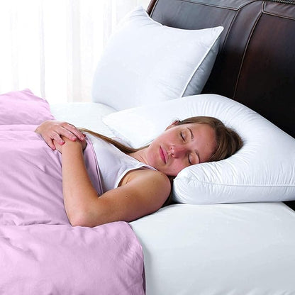 Cuddledown Dreamstead 700 Fill Power Pillow | European White Goose Down | 100% Cotton Shell, Sateen Weave | Hypoallergenic | Handcrafted | Oeko-TEX & RDS Certified | 20" x 30" | Queen | Firm