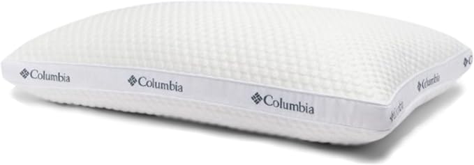 Columbia Comfort Ice Fiber Side Sleeper Down Alternative Bed Pillow with Polyester Fiberfill, Supportive Cooling Double Sided Breathable Cover (Side Sleeper, King)