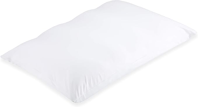 PILLOWY Premium Microbead Bed Pillow, X-Large Extra Fluffy But Supportive - Ultra Comfortable Sleep with Silk Like Anti Aging Cover 85% Spandex/ 15% Nylon Breathable, Cooling Barely Beige