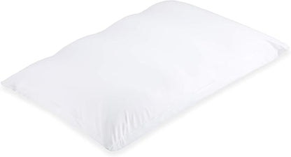 PILLOWY Premium Microbead Bed Pillow, X-Large Extra Fluffy But Supportive - Ultra Comfortable Sleep with Silk Like Anti Aging Cover 85% Spandex/ 15% Nylon Breathable, Cooling Barely Beige