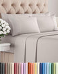 King 6 Piece Sheet Set - Comfy Breathable & Cooling - Ultra-Soft Hotel Luxury Bedding Set with 8-16 Inch Deep Pockets - 1 Flat & 1 Fitted Sheet & 4 Pillowcases - Wrinkle Free & Easy Care - Light Grey