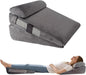 3Pcs Wedge Pillow Set for After Surgery,Acid Reflux Relief, Adjustable Bed Wedge Pillows for Sleeping,Anti Snore, Memory Foam Triangle Pillow for Back&Neck&Shoulder Pain Relief, Plush Grey