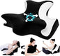 Bed Rest Reading Pillow，Chin and Back Support Pillow，Headboard Wedge Pillow，Ergonomic Memory FoamLying, Reclining, and Prone Sleepers，Sitting up Pillow，Relieve Neck/arm Pain-Black