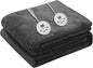 Wapaneus Heated Blanket Electric King Size 90"x100"-Dual Control with 10 Heat Levels 12 Timer Settings and 8 Hours Auto-Shut Off,Fast-Heating Electric Blanket,ETL Listed Machine Washable,Dark Grey