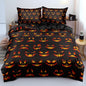 3D Print Comforter Cover Halloween Bedding Set King, Duvet Cover and 2 Pillowcases Cool Cat Bed Set for Festival Decor