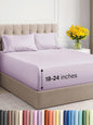 Extra Deep Twin Sheet Set - 4 Piece Breathable and Cooling Sheets - Hotel Luxury Bed Sheets Set - Easy Fit - Soft, Wrinkle Free and Comfy Sheets Set - Light Lavender Sheet Set with Extra Deep Pockets