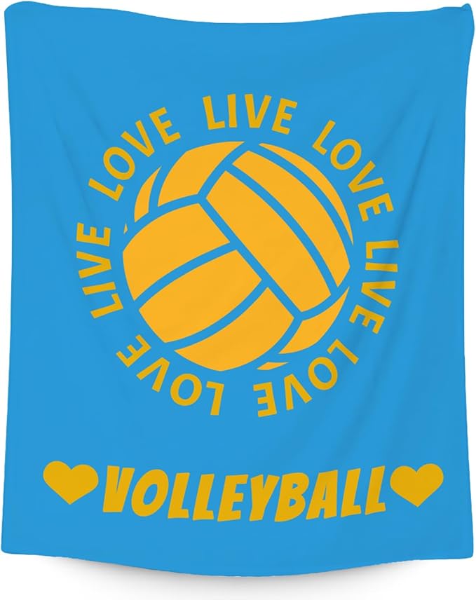 Volleyball Gifts, Volleyball Blanket for Teen Girls Team Player Party Decorations, Fuzzy Cozy Sport Throw Gift Ideal for Women Adults, 40"x50"