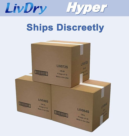 LivDry High Absorbency Pad Insert for Incontinence Briefs and Adult Diapers, Women and Men, Hyper 2000 (20 Count)