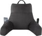 Reading Pillow with Arms for Adults, Back Pillow for Bed Sitting Up, Shredded Memory Foam Backrest Pillow with Pockets & Removable Washable Cover, Lounging, Watching TV, Reading(20inch Grey)