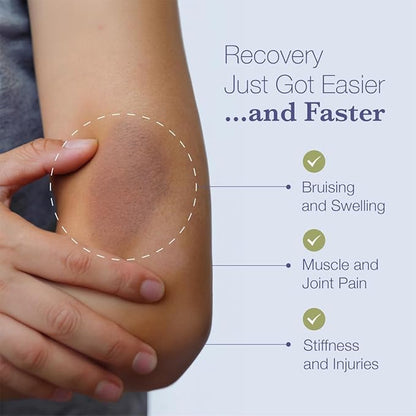 Arnica 1,000mg and Bromelain 500mg 2,400GDU/g Supplement for Bruising and Swelling, Easy to Swallow Capsules (7-Day Supply) - Advanced Bruise Treatment Formula