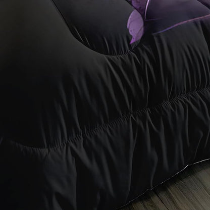 Death Skull Heads Full Size Comforter Sets,Horror Themed Gothic Bedding for Kids Teens Boys Room Decor,Mysterious Floral Spider Western Comforter Sets with 2 Pillowcases.